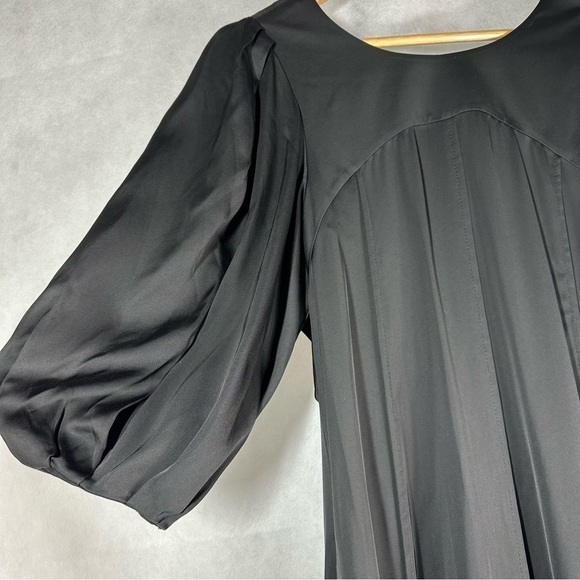 Rebecca Taylor Open Back Black Midi Dress Size Small Minimalist - Picture 13 of 15